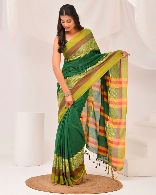 Jacquard Handloom Cotton Saree | Queens in Wedding