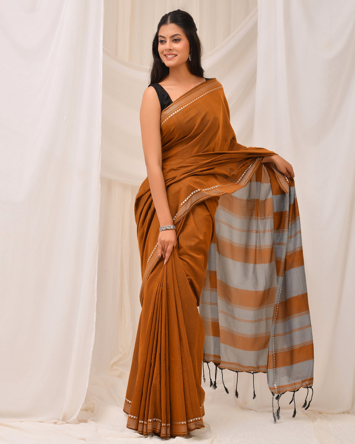 Rustic Earth Cotton Handloom Saree