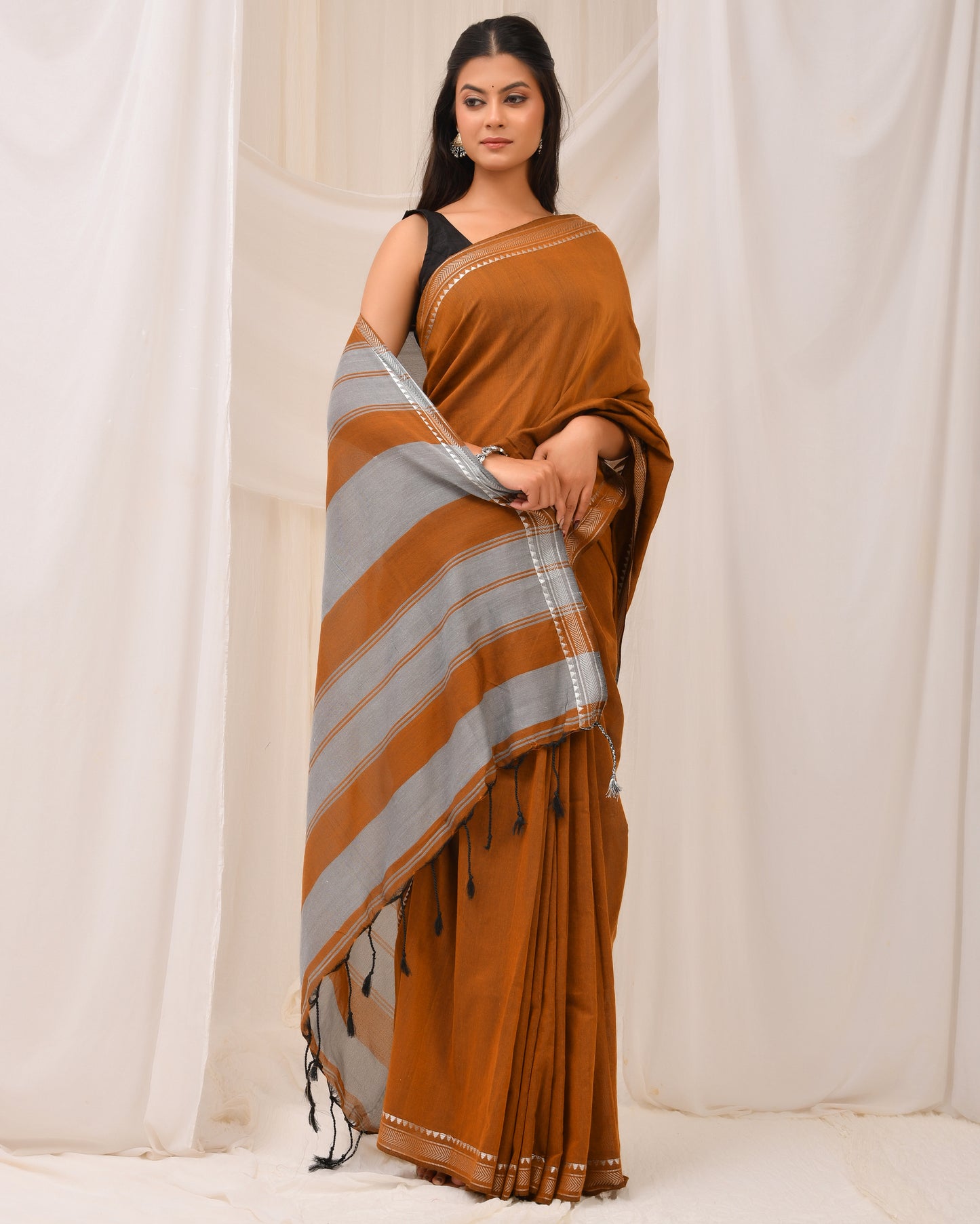 Rustic Earth Cotton Handloom Saree