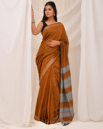 Rustic Earth Cotton Handloom Saree