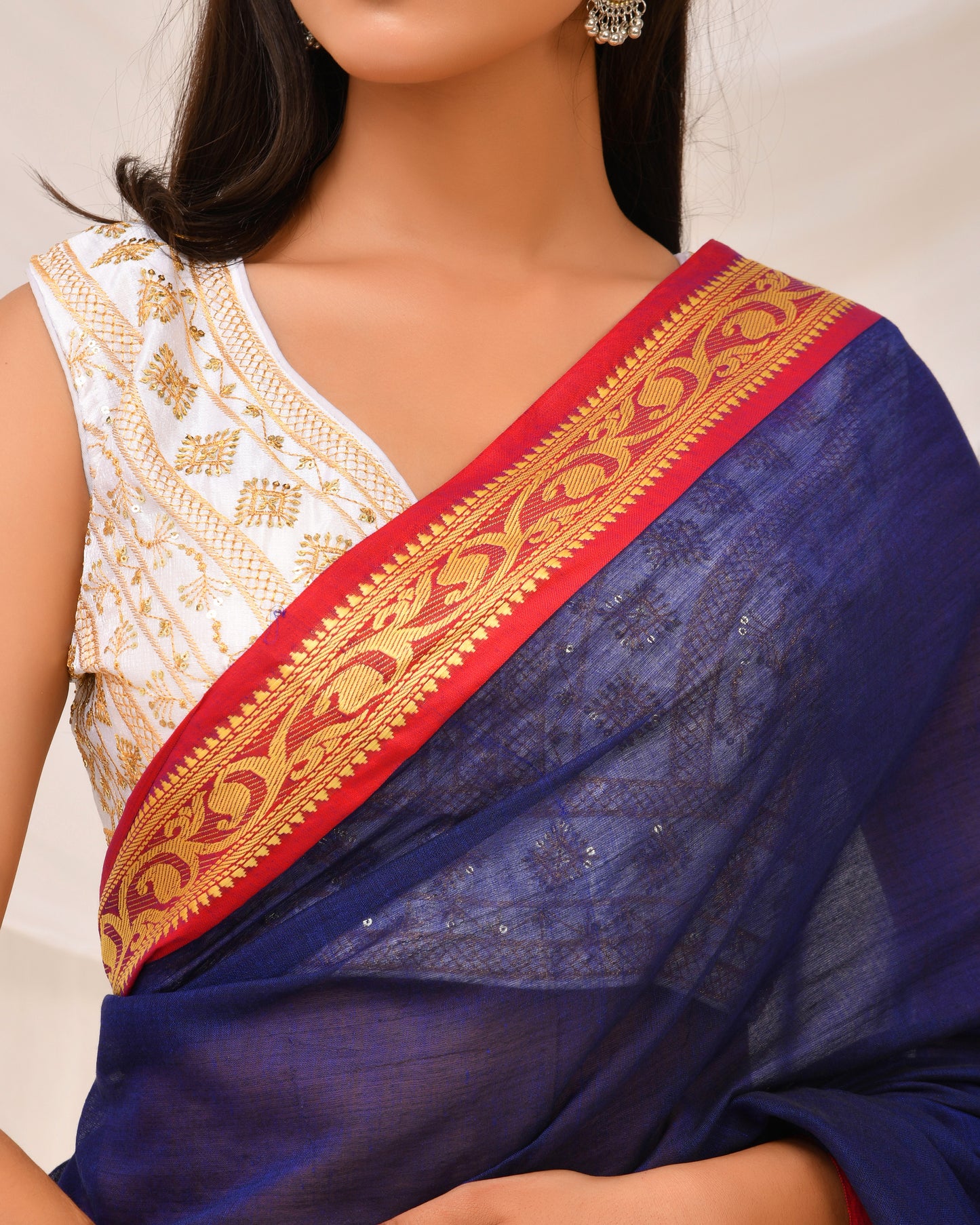 Neelam Jacquard Cotton Handloom Saree