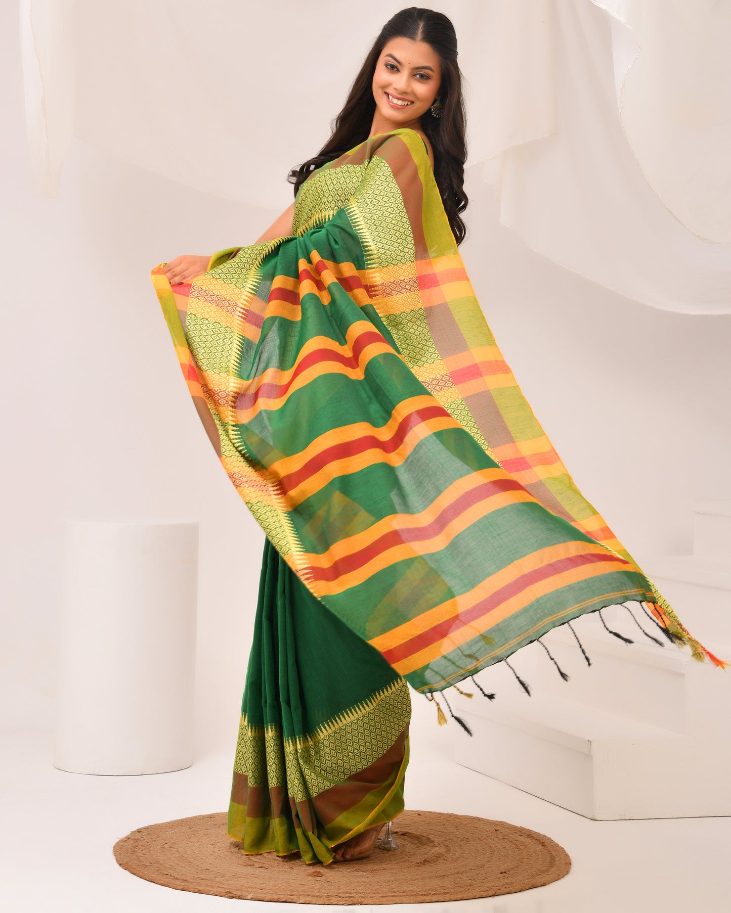 Jacquard Handloom Cotton Saree | Queens in Wedding