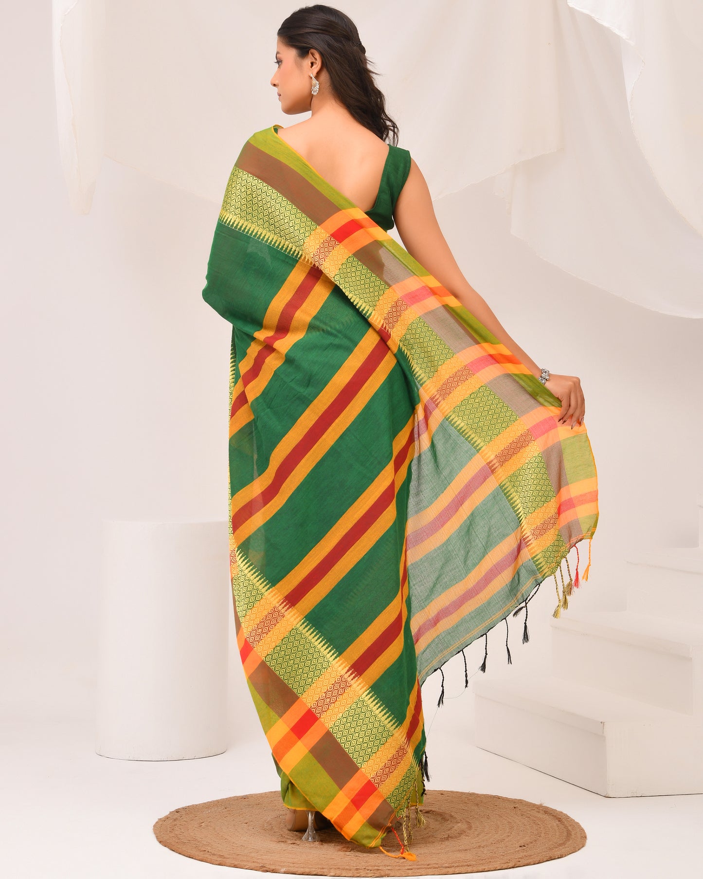 Jacquard Handloom Cotton Saree | Queens in Wedding