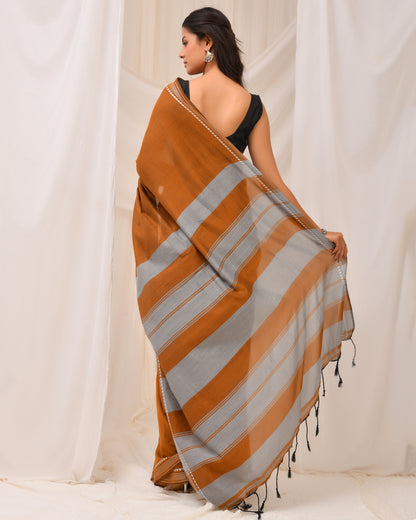 Rustic Earth Cotton Handloom Saree