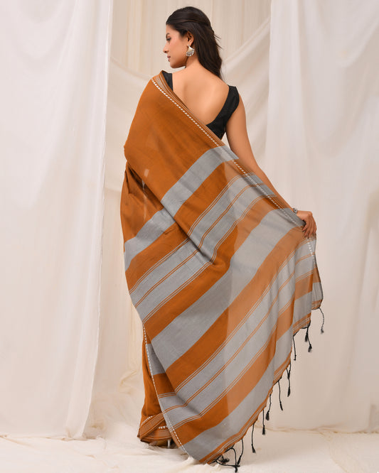 Rustic Earth Cotton Handloom Saree