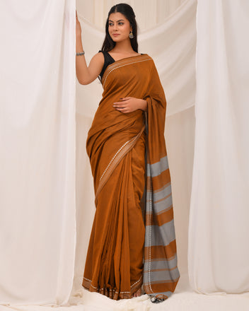 Rustic Earth Cotton Handloom Saree