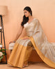 Tissue Silk Saree in Gold and Silver Tone | Festive Grace