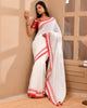 Heart Embroidery Cotton Handwoven Saree | Festive Season